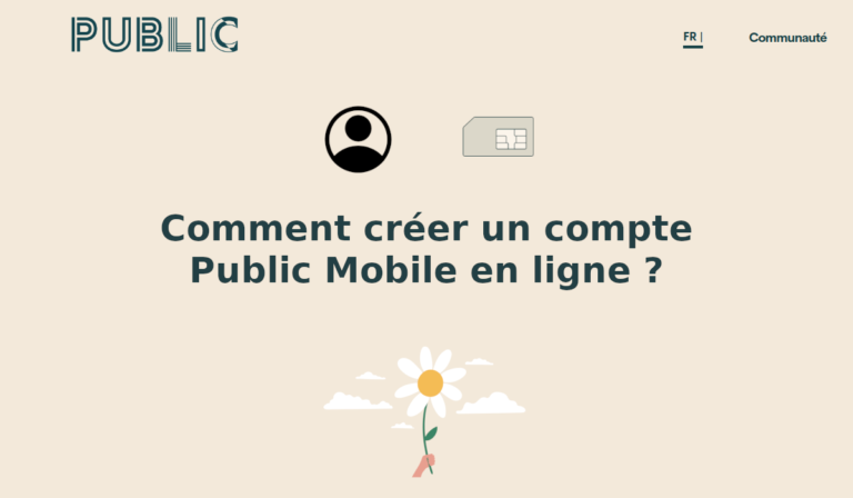 créer un compte Public Mobile