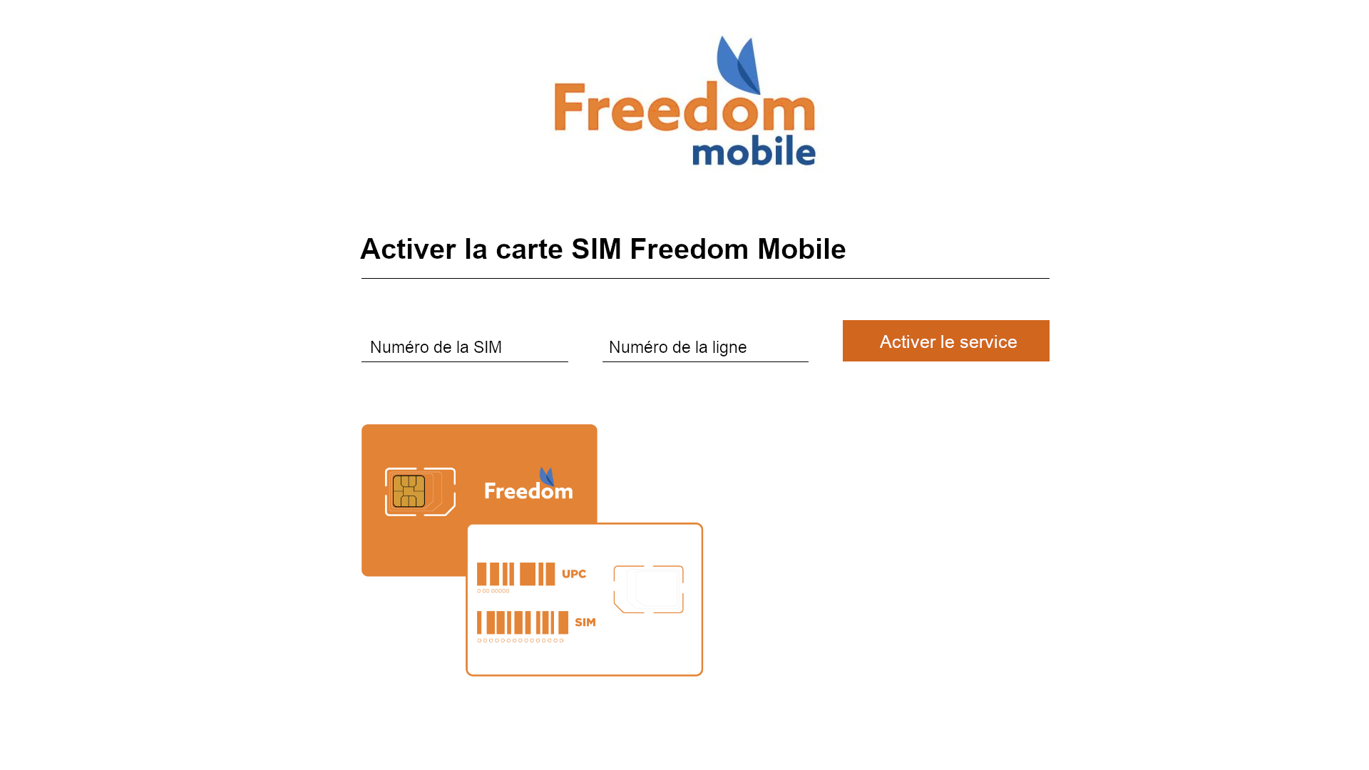 Activer ma carte SIM Freedom Mobile
