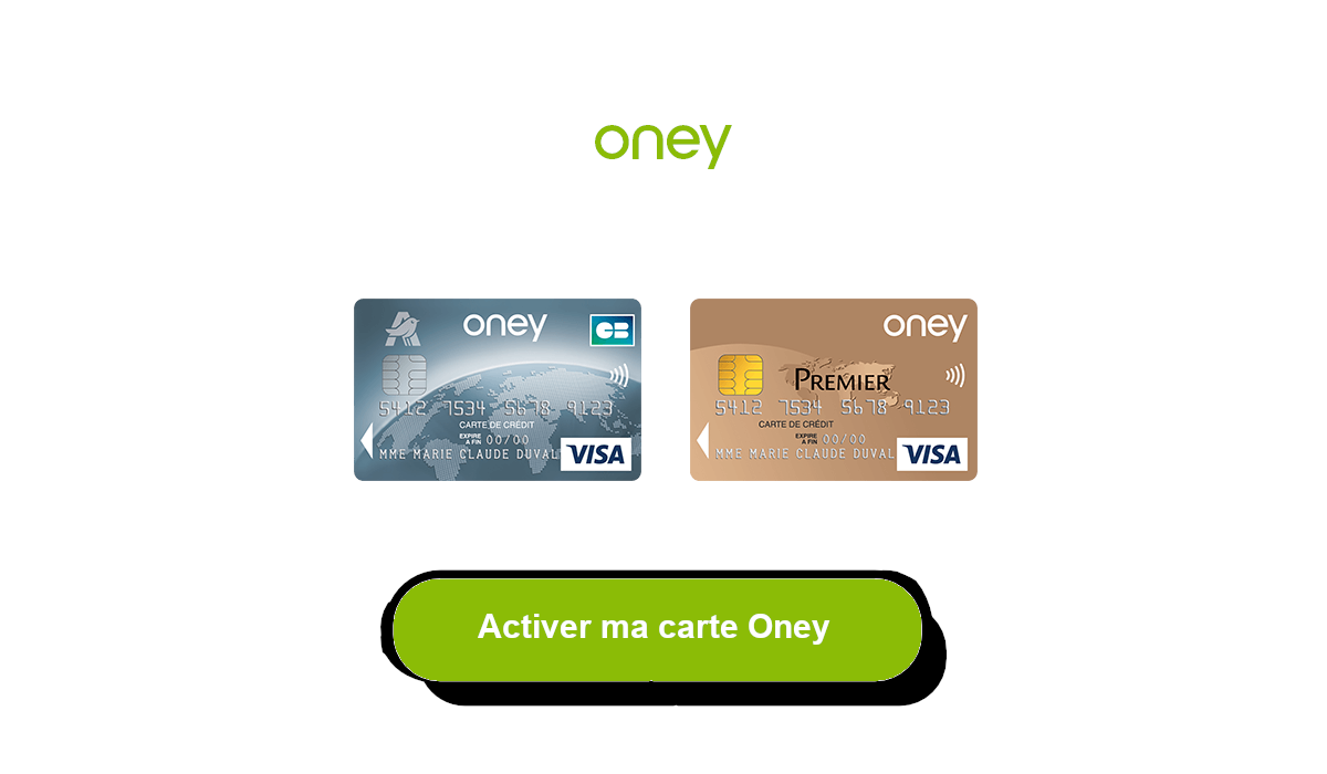 Activer ma carte Oney en ligne Oney.fr