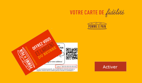 activer la carte pomme de pain
