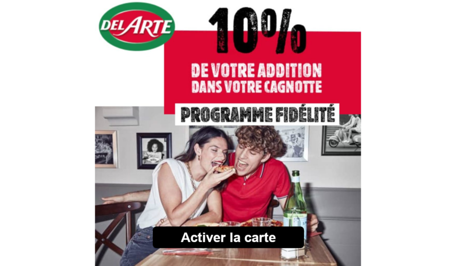 activer la carte fidélité del arte