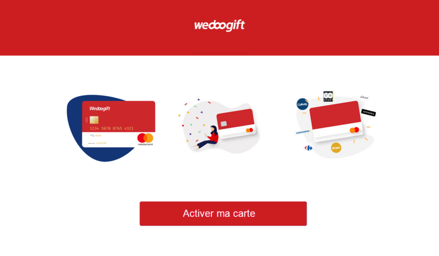 activer la carte Wedoogift en ligne