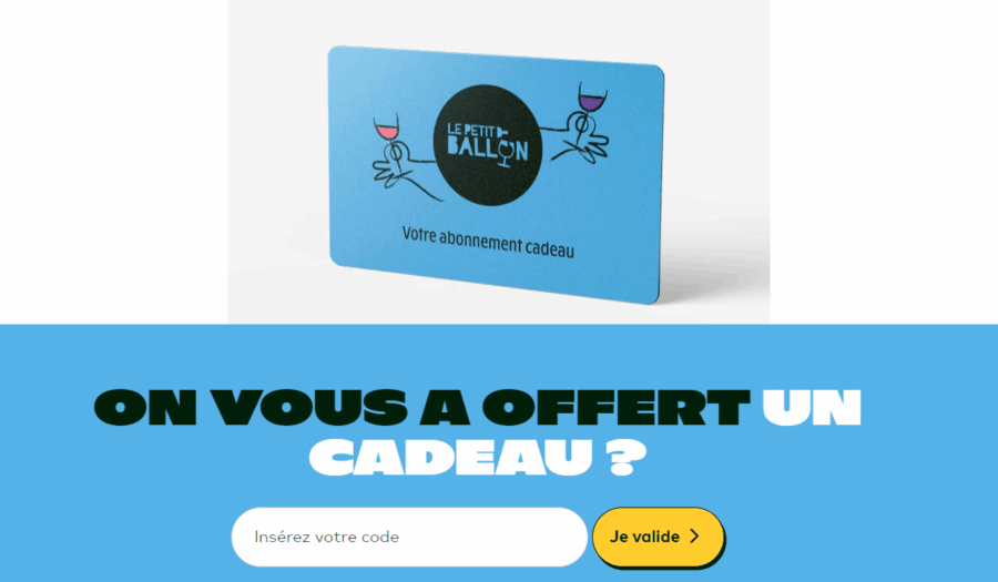activer carte cadeau le petit ballon