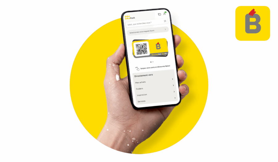 carte Brico dans l'application mobile