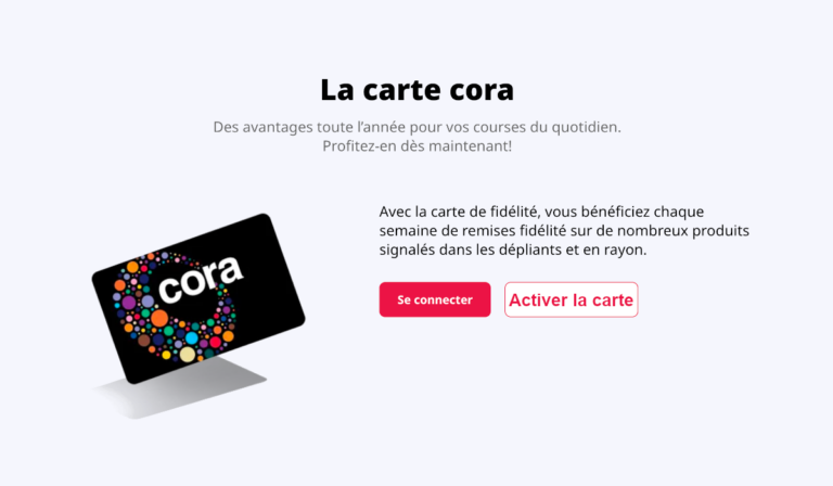 activer carte cora
