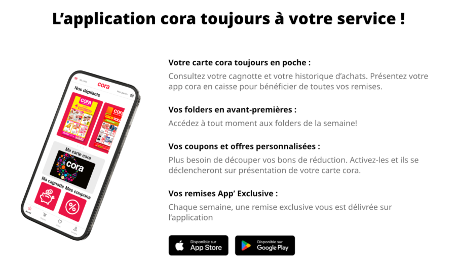 application carte cora