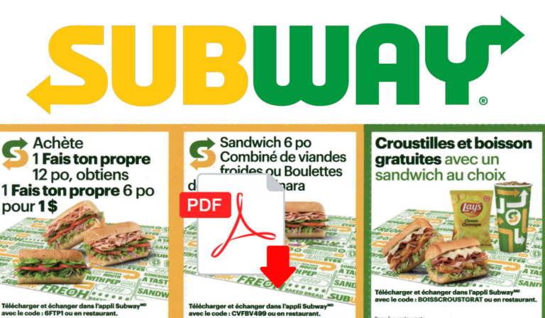 coupons rabais subway